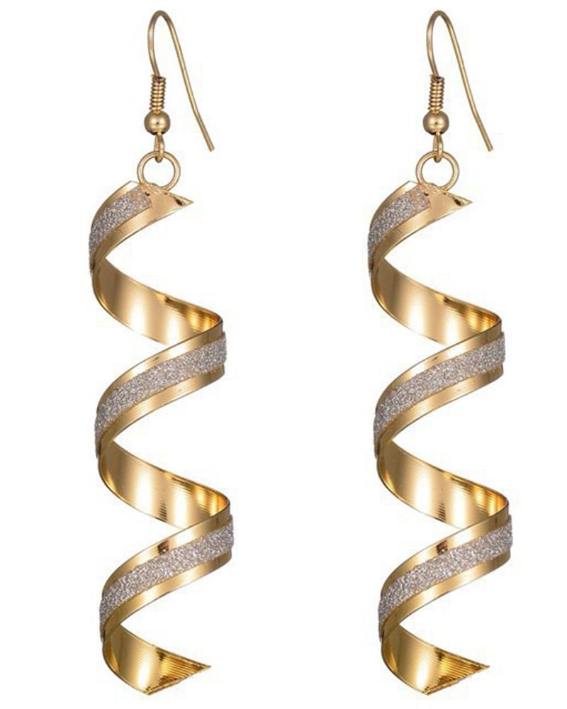 1Pair Twisted Dangle Hook Earrings