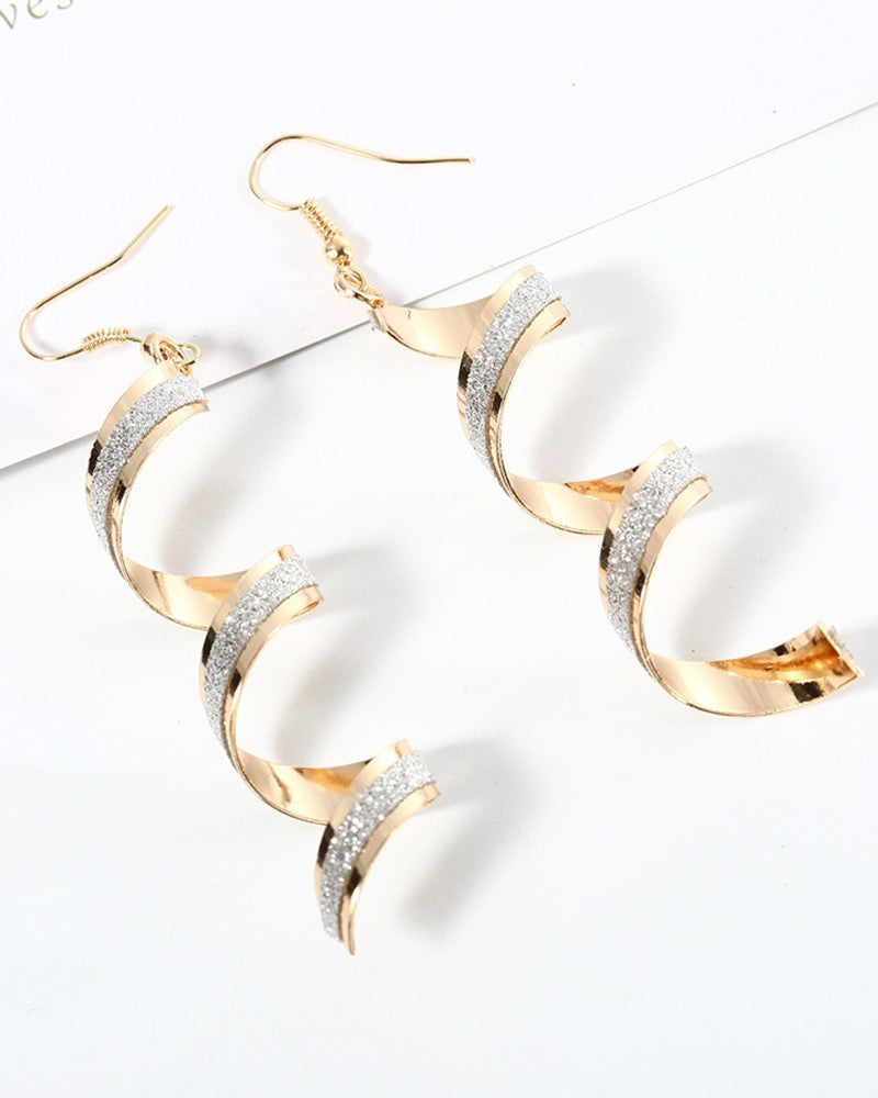 1Pair Twisted Dangle Hook Earrings