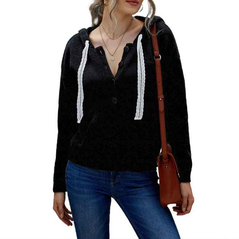 black-Women_s-Pullover-Hoodie-Button-Collar-Drawstring-Long-Sleeve-Sweatshirt-with-Pockets-white-background