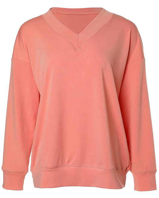 V Neck Long Sleeve Casual Top