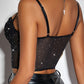 Sheer Mesh Hanky Hem Corset Top