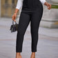 High Waist Cropped Work Pants