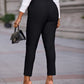 High Waist Cropped Work Pants