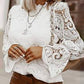 Bell Sleeve Guipure Lace Top