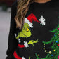 Christmas Graphic Print Long Sleeve Top