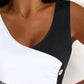 Colorblock Button Detail Tank Top