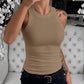 O Neck Knit Sleeveless Casual Top