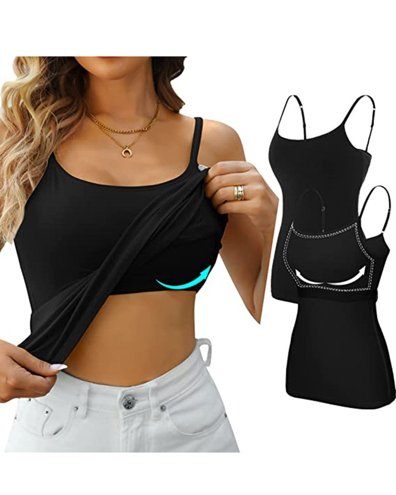 U Neck Padded Basics Cami Top