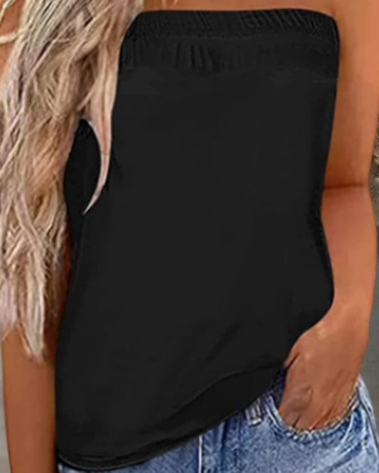 Bandeau Sleeveless Basics Tank Top