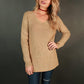 Fashion Lace up Back Casual Sweater