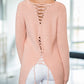 Fashion Lace up Back Casual Sweater