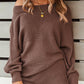 One Shoulder Long Sleeve Knit Sweater