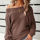 One Shoulder Long Sleeve Knit Sweater