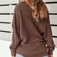 One Shoulder Long Sleeve Knit Sweater