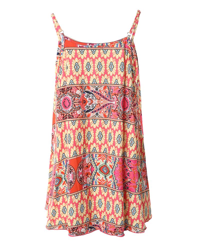 Tribal Print Flowy Cami Top