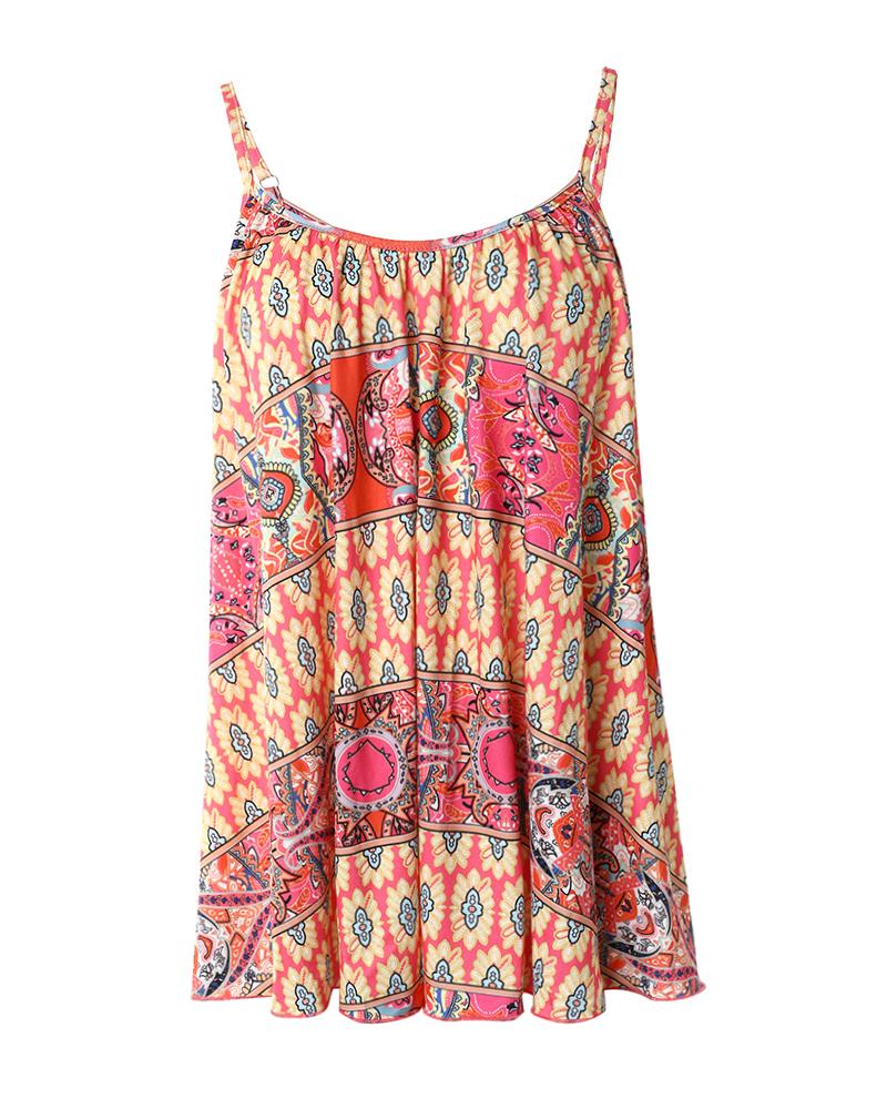 Tribal Print Flowy Cami Top