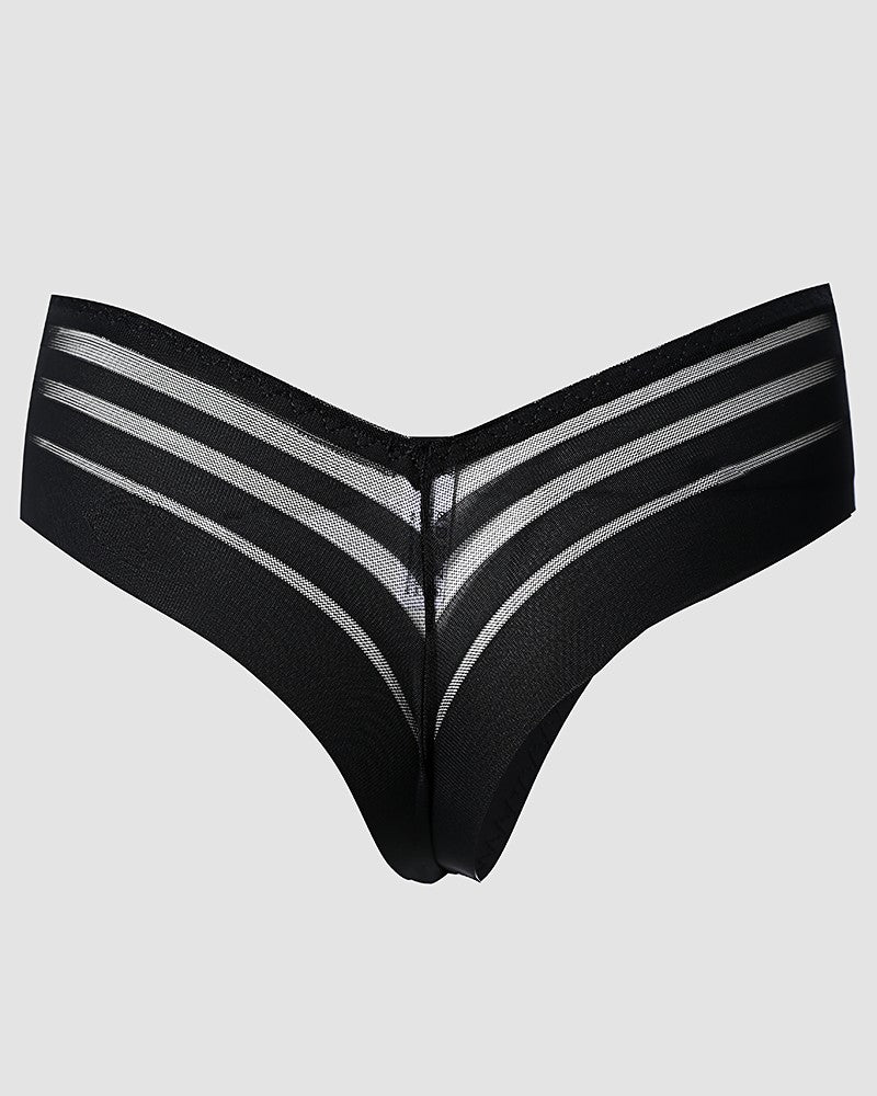 Low Waist Mesh Patch Seamless Panty