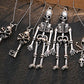 3Pairs Halloween Key Skull Skeleton Drop Earrings Set