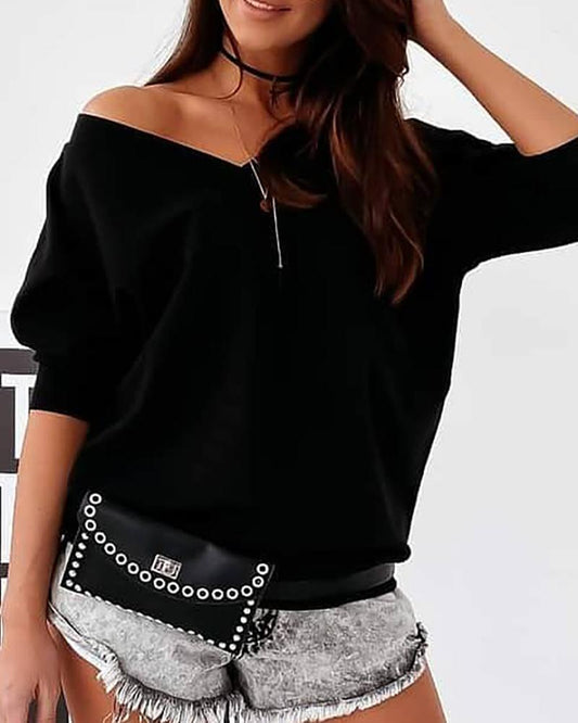 Sequin Angel Wings Long Sleeve Sweatshirt