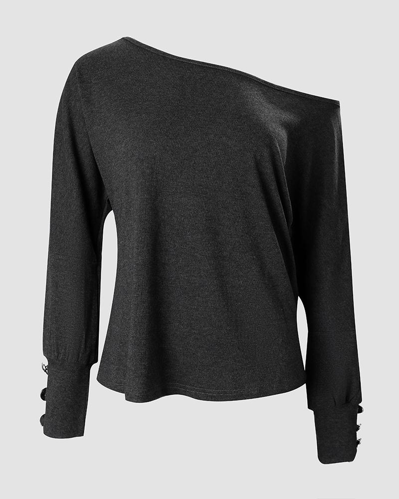 Cold Shoulder Long Sleeve Top