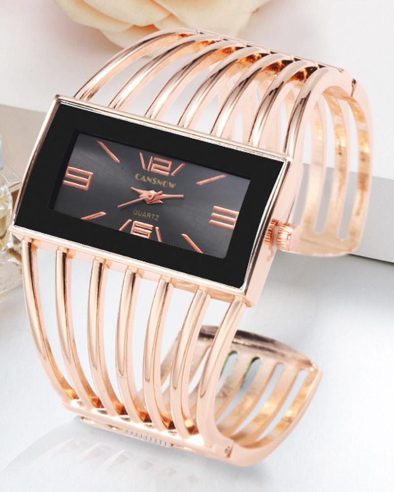 Hollow Fashionable Bangle Quartz Watch