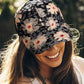 Floral Leopard Print Baseball Cap