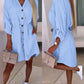 Roll Up Sleeve Buttoned Shirt Dress