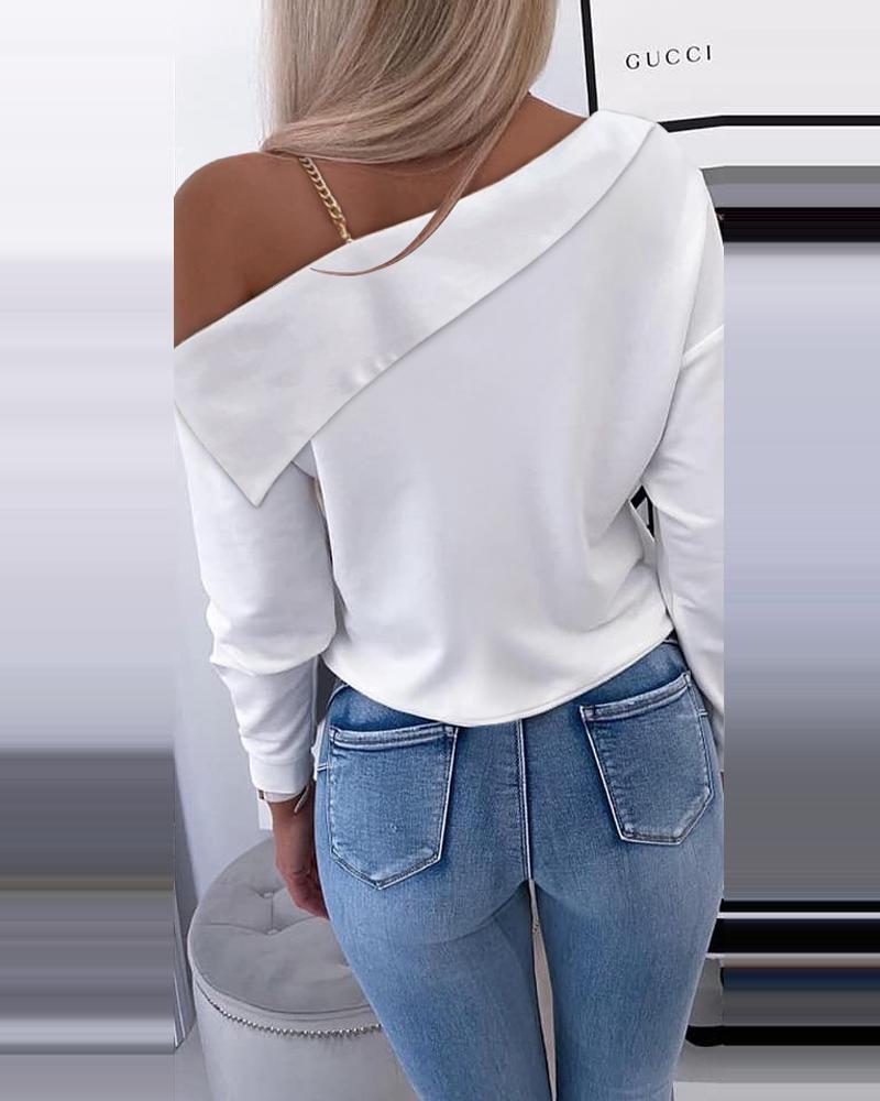 Cold Shoulder Long Sleeve Top