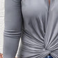 Twisted Ruched Long Sleeve Top