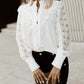 Contrast Lace Long Sleeve Shirt