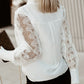 Contrast Lace Long Sleeve Shirt