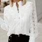 Contrast Lace Long Sleeve Shirt